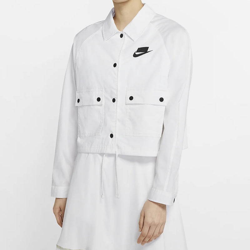 (WMNS) Nike Sportswear Jacket White CV9032-100 - 3
