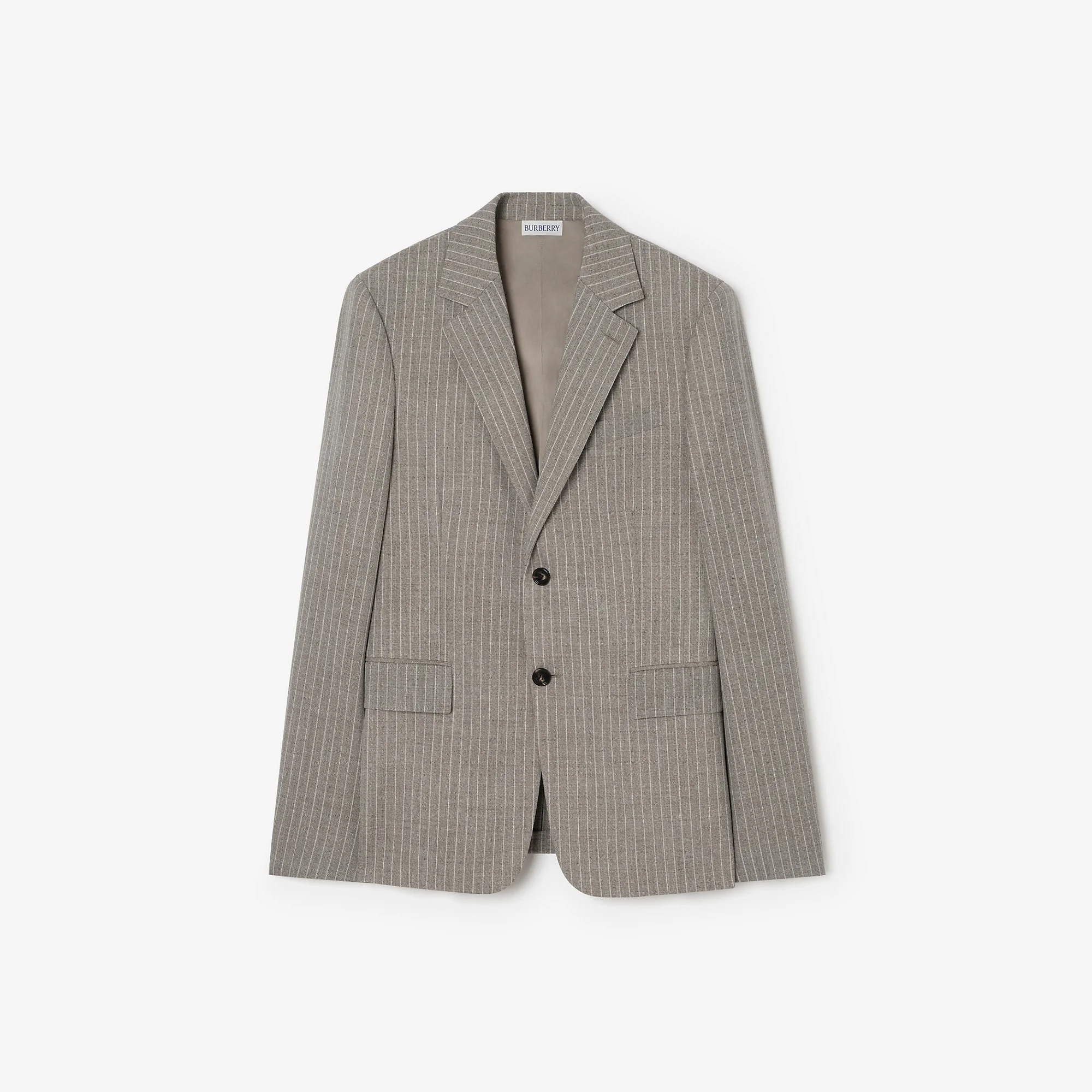 Pinstriped Wool Sloane Tailored Jacket - 1