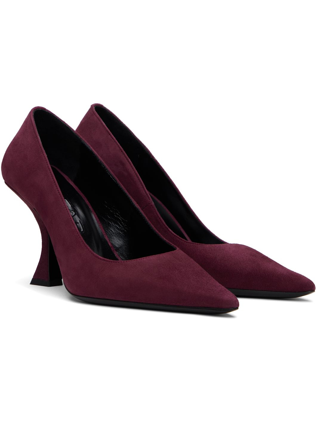 Burgundy Viva Suede Heels - 4