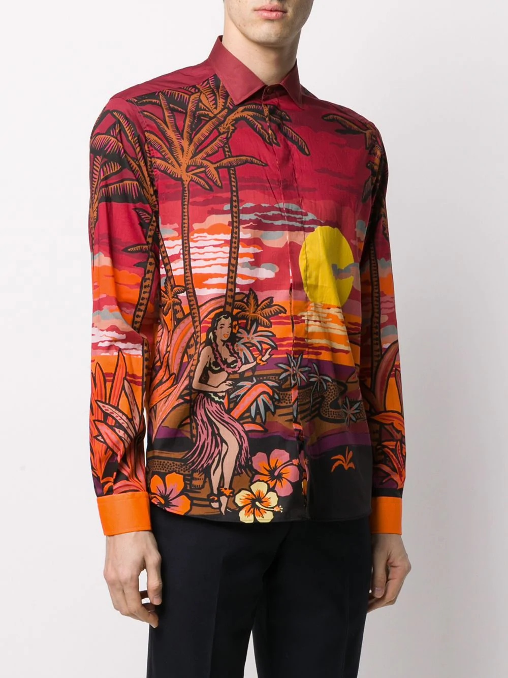 sunset print shirt - 3