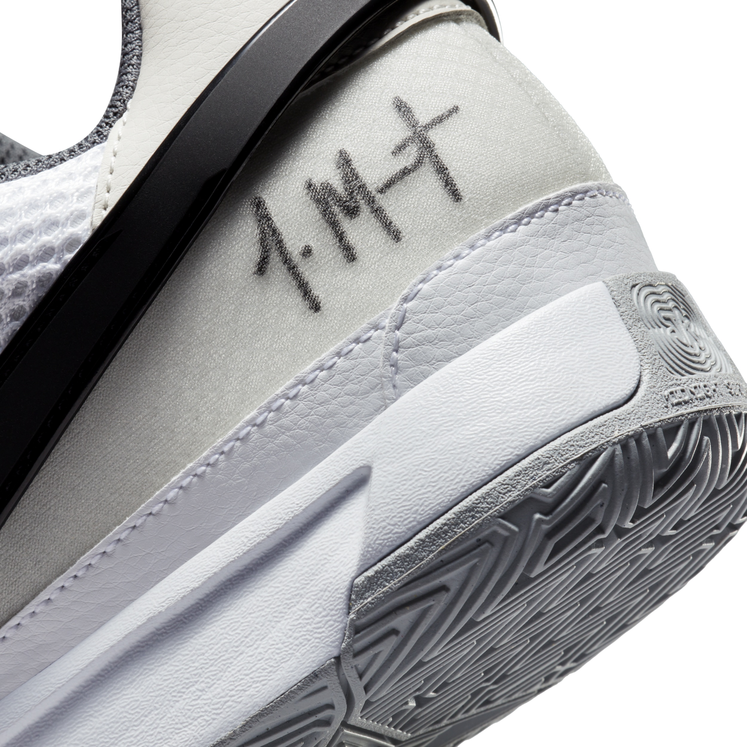 Men’s Size 6.5 Nike JA 1 Basketball Shoe White Light Smoke Grey Black DR8785-100 Nike JA 1  main image 2