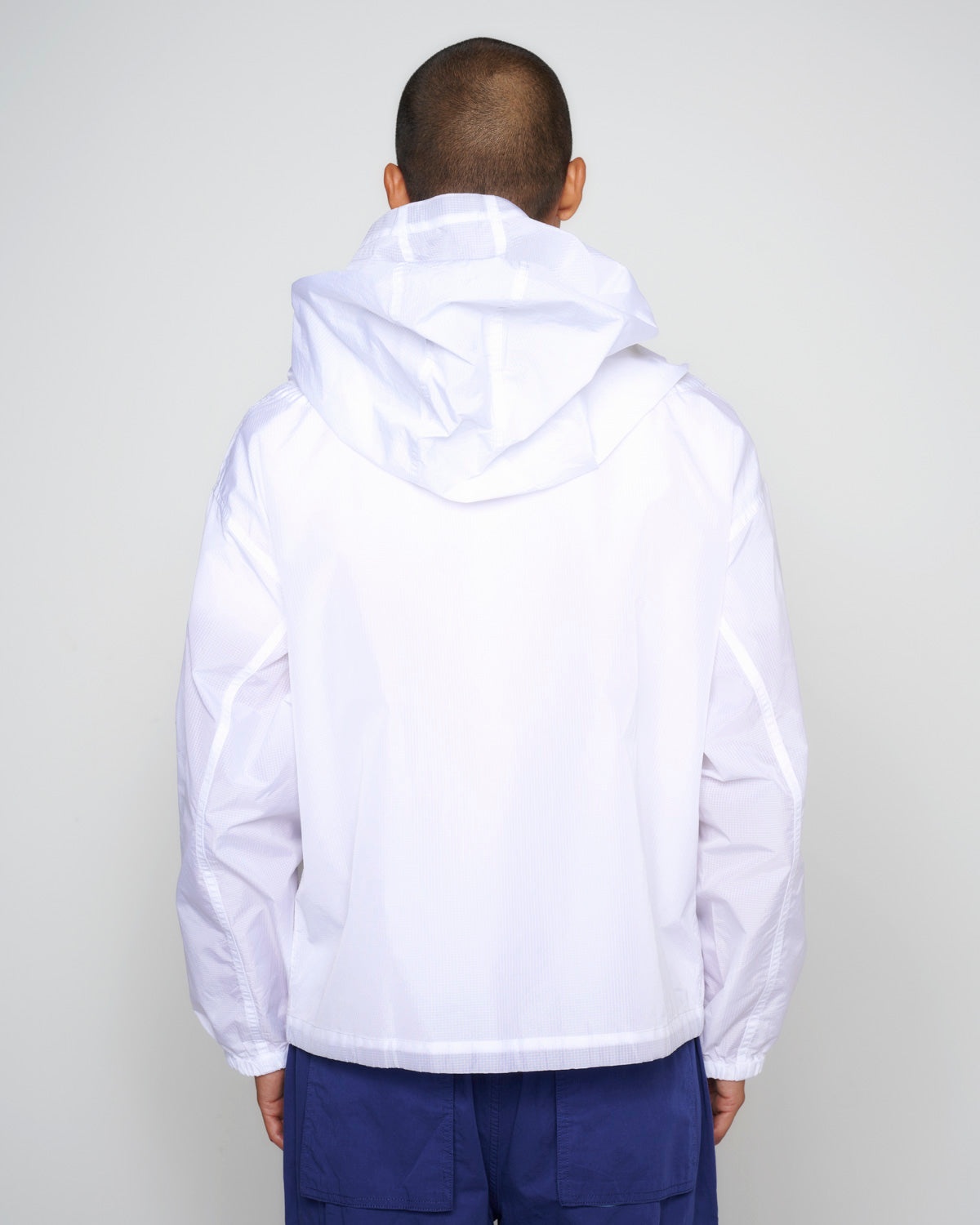 Translucent Military Smock Jacket - White - 6