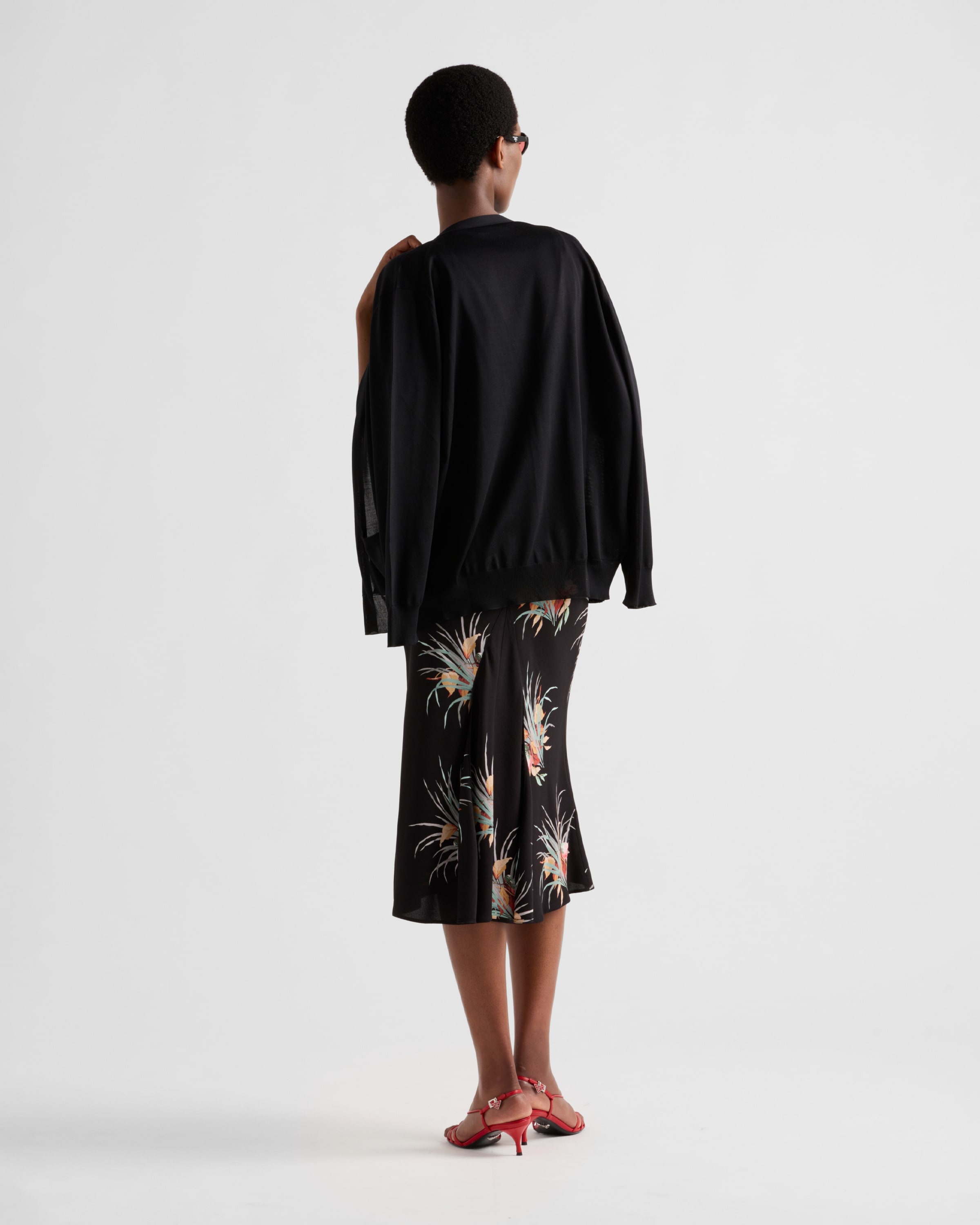 Printed sablé dress - 5