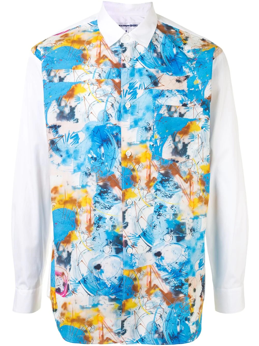 Futura print panelled shirt - 1