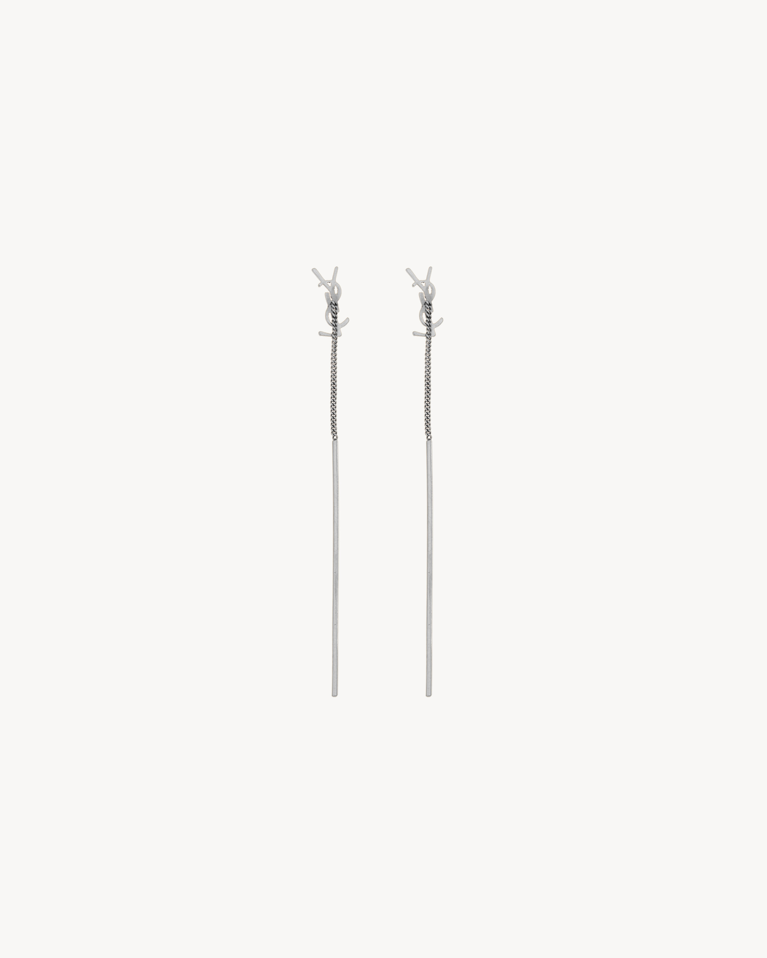 CASSANDRE THREADER EARRINGS IN METAL - 2