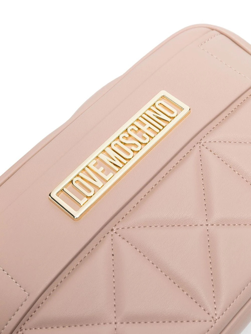 logo-plaque quilted cross-body bag 4