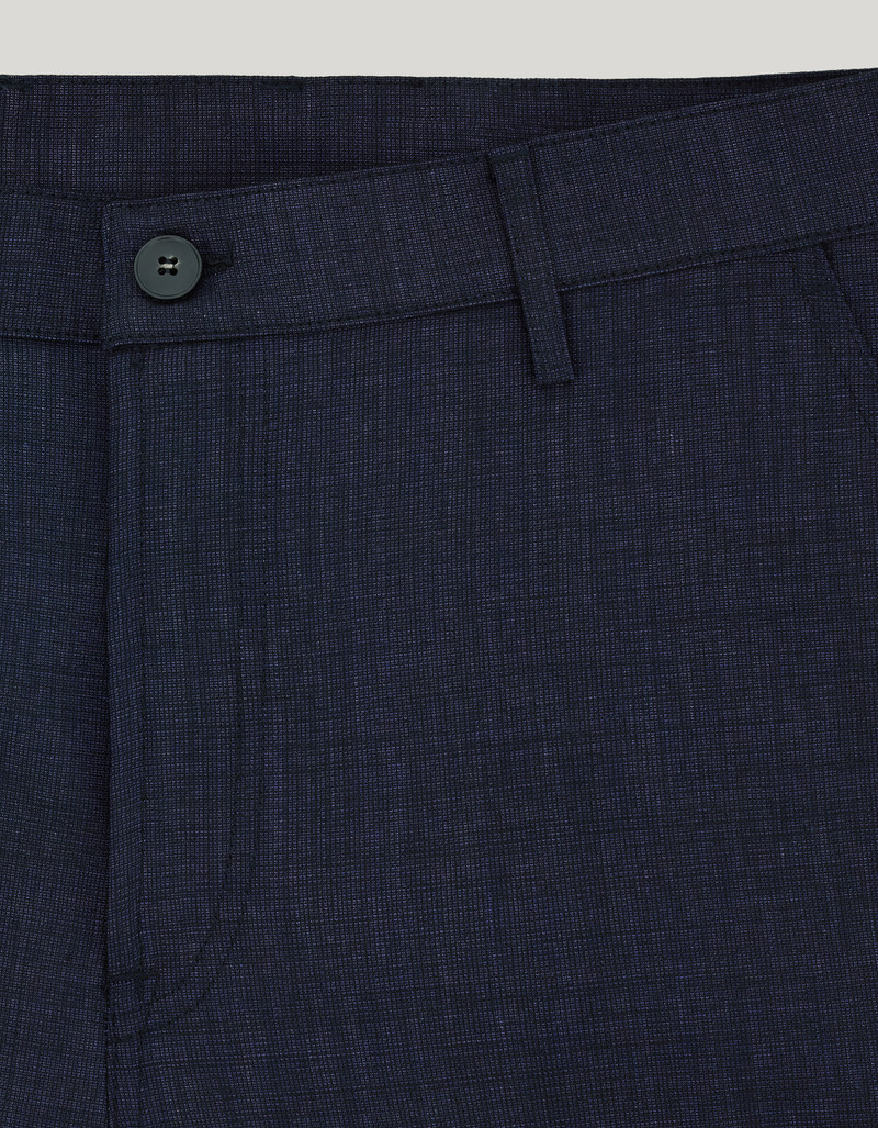 DENIM BLUE TAPERED CHINOS IN COMFORT WOOL 4