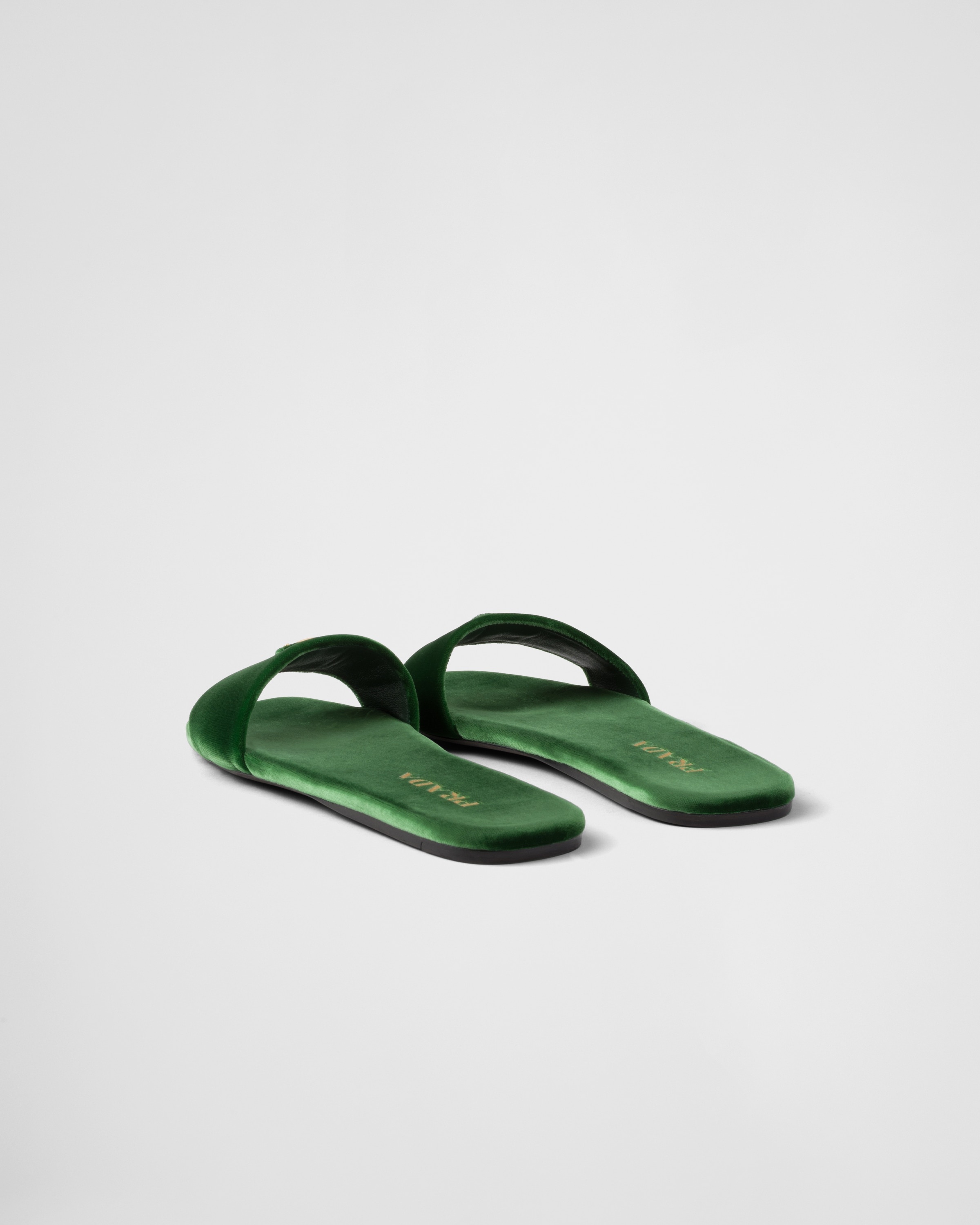 Flat velvet slides - 4