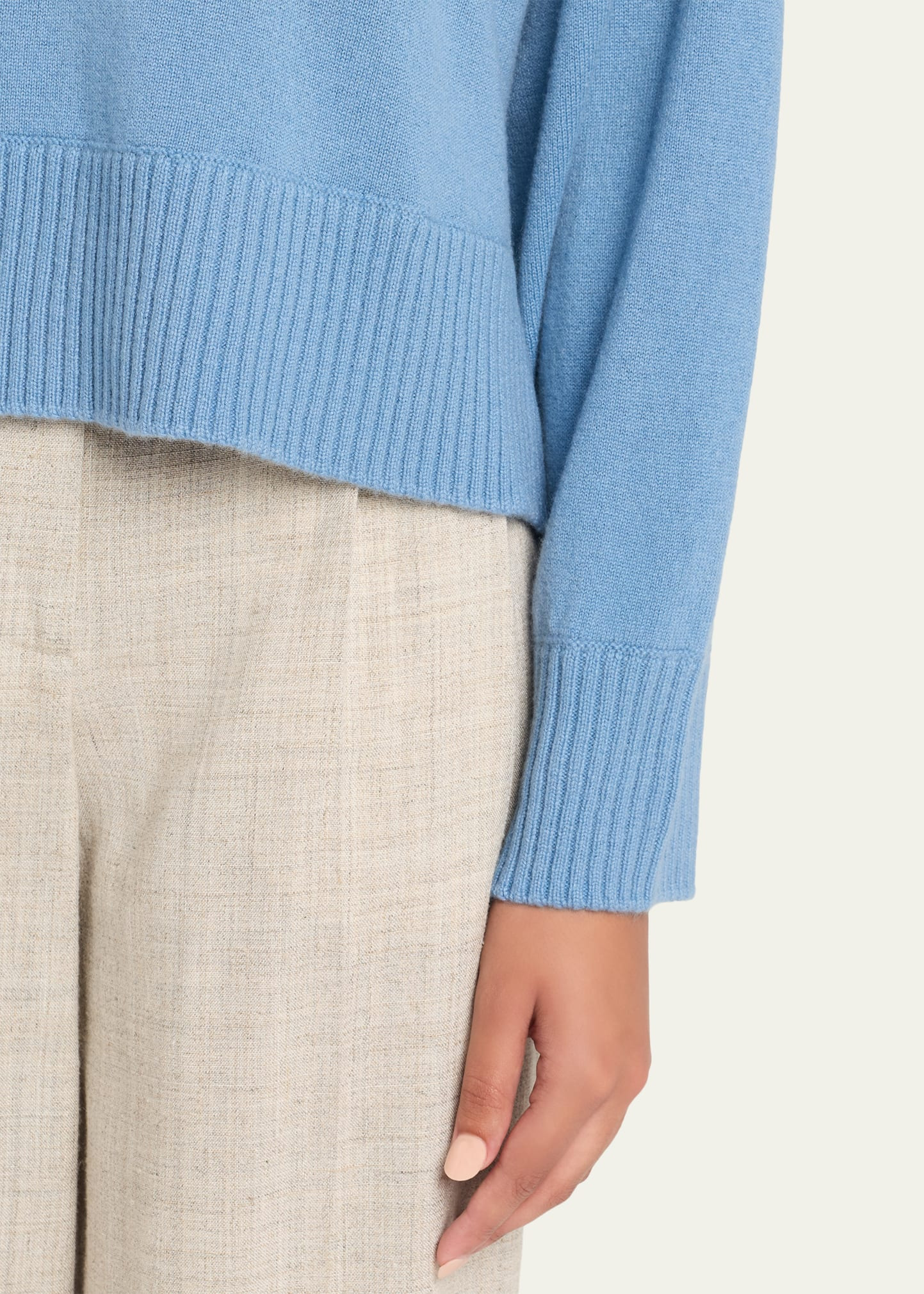 Nicky Crewneck Cashmere-Blend Sweater - 5