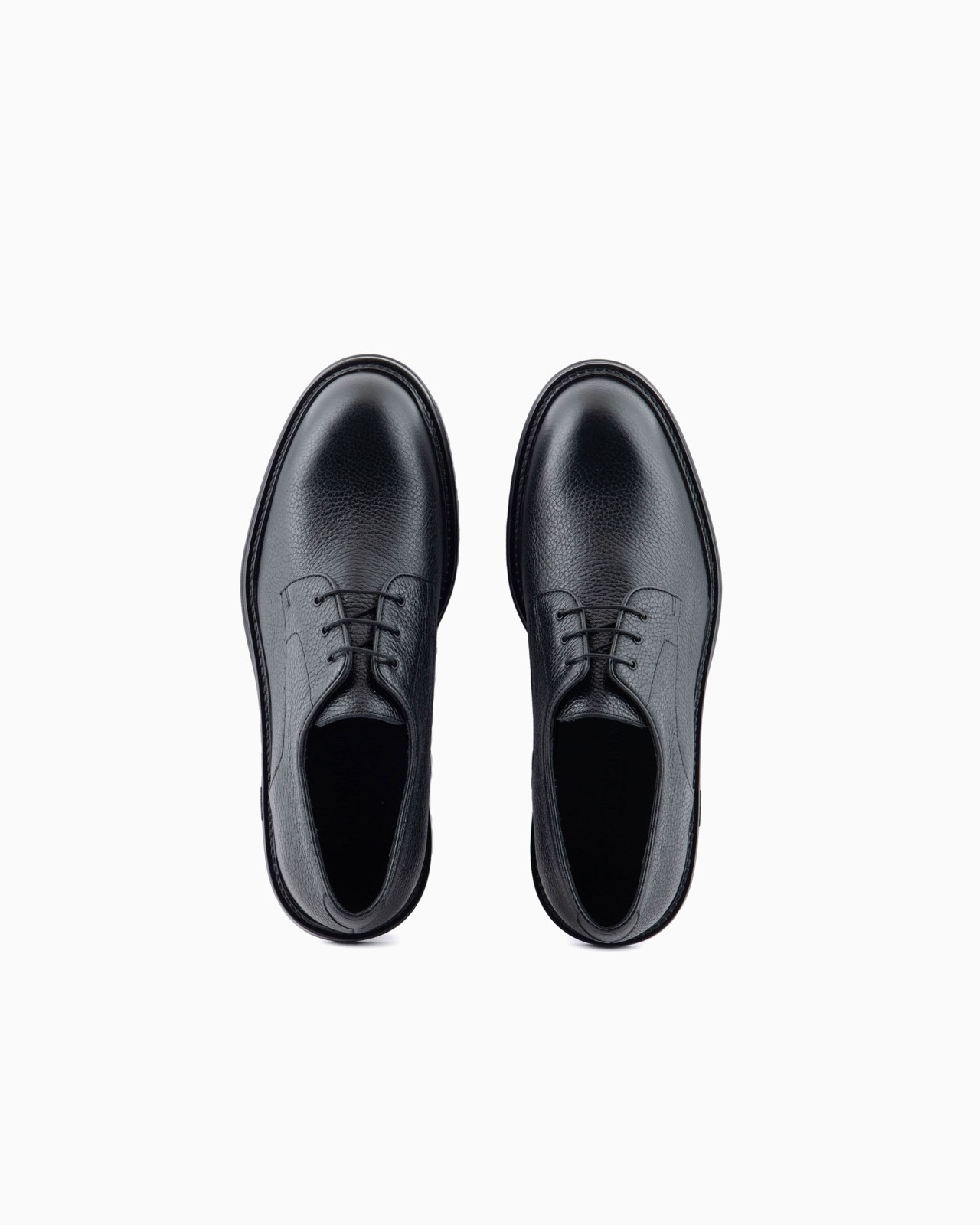 Pebbled leather Derby shoes - 3
