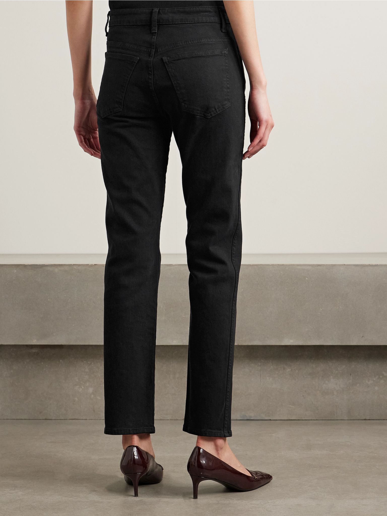 Viv high-rise slim-leg jeans Black - 4