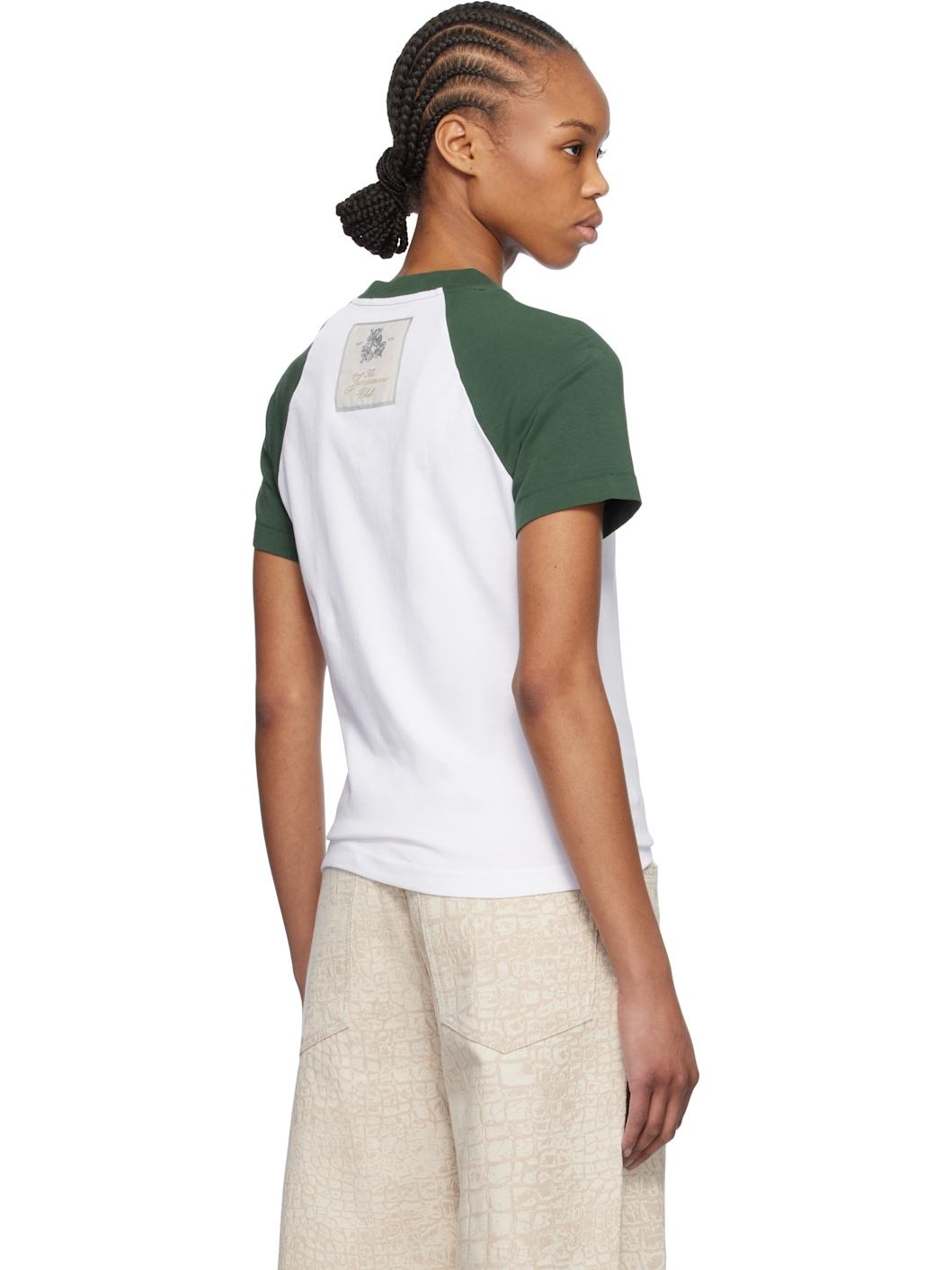 White & Green La Croisière 'The Baseball mini' T-shirt - 3