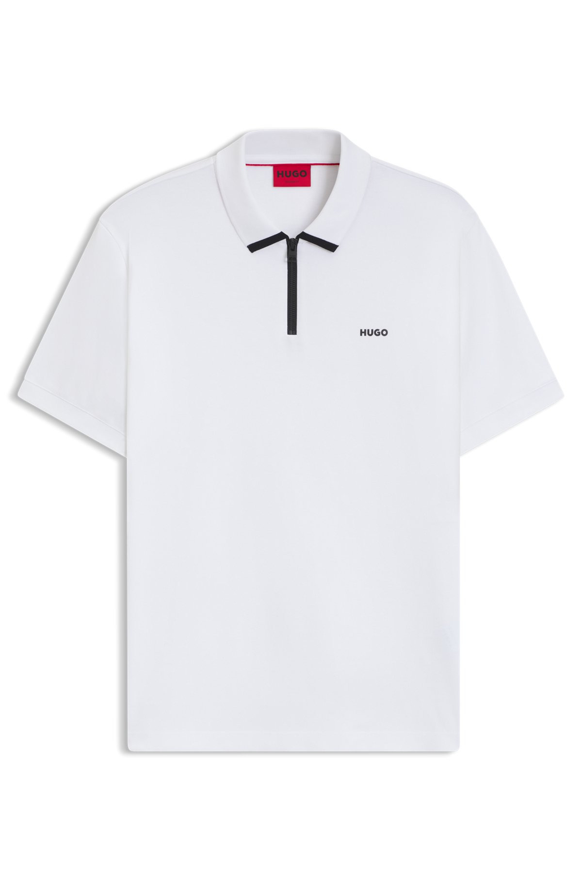 COTTON-PIQUÉ POLO SHIRT WITH CONTRAST LOGO - 1
