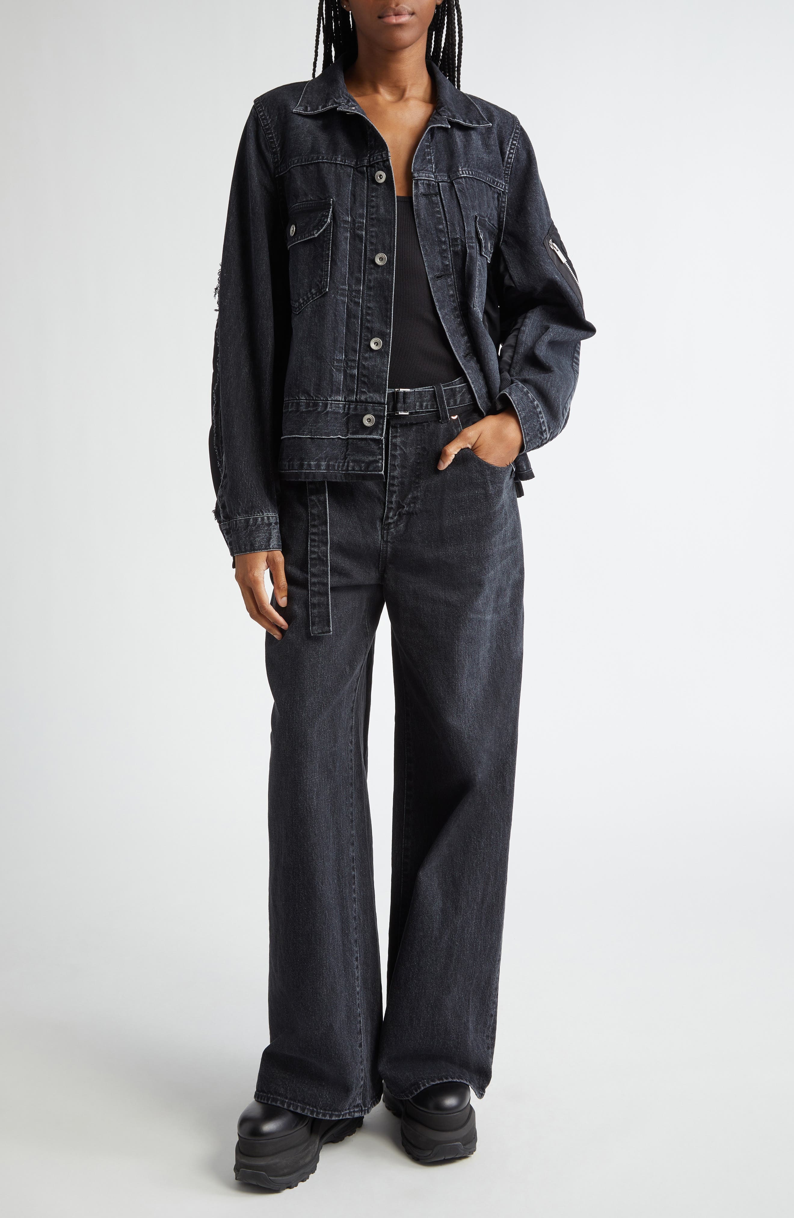 Denim & Nylon Twill Jacket - 2