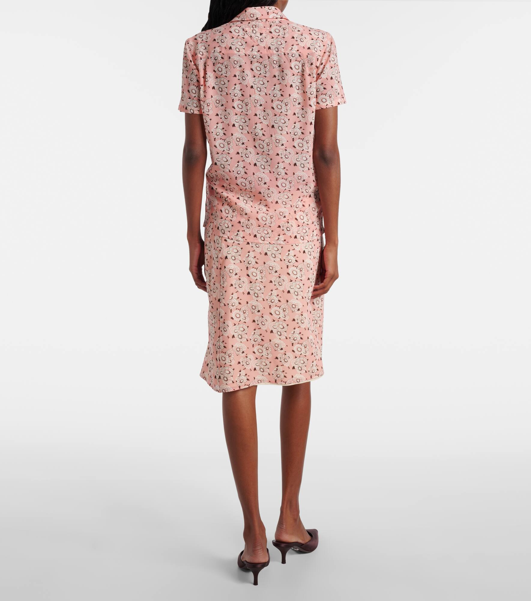 Floral silk-blend shirt - 3