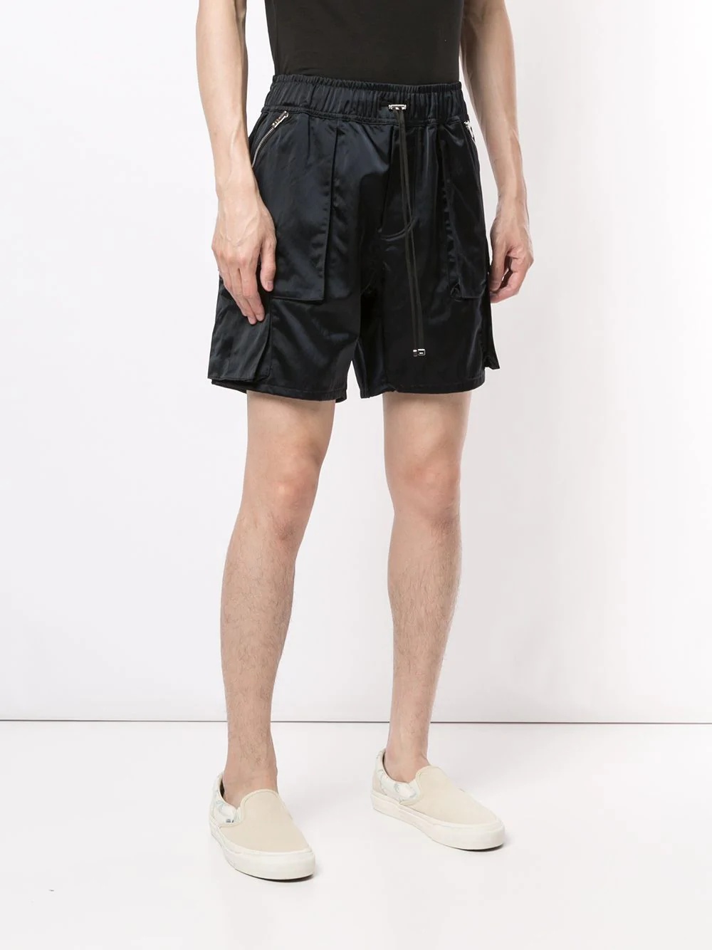 drawstring cargo shorts - 3