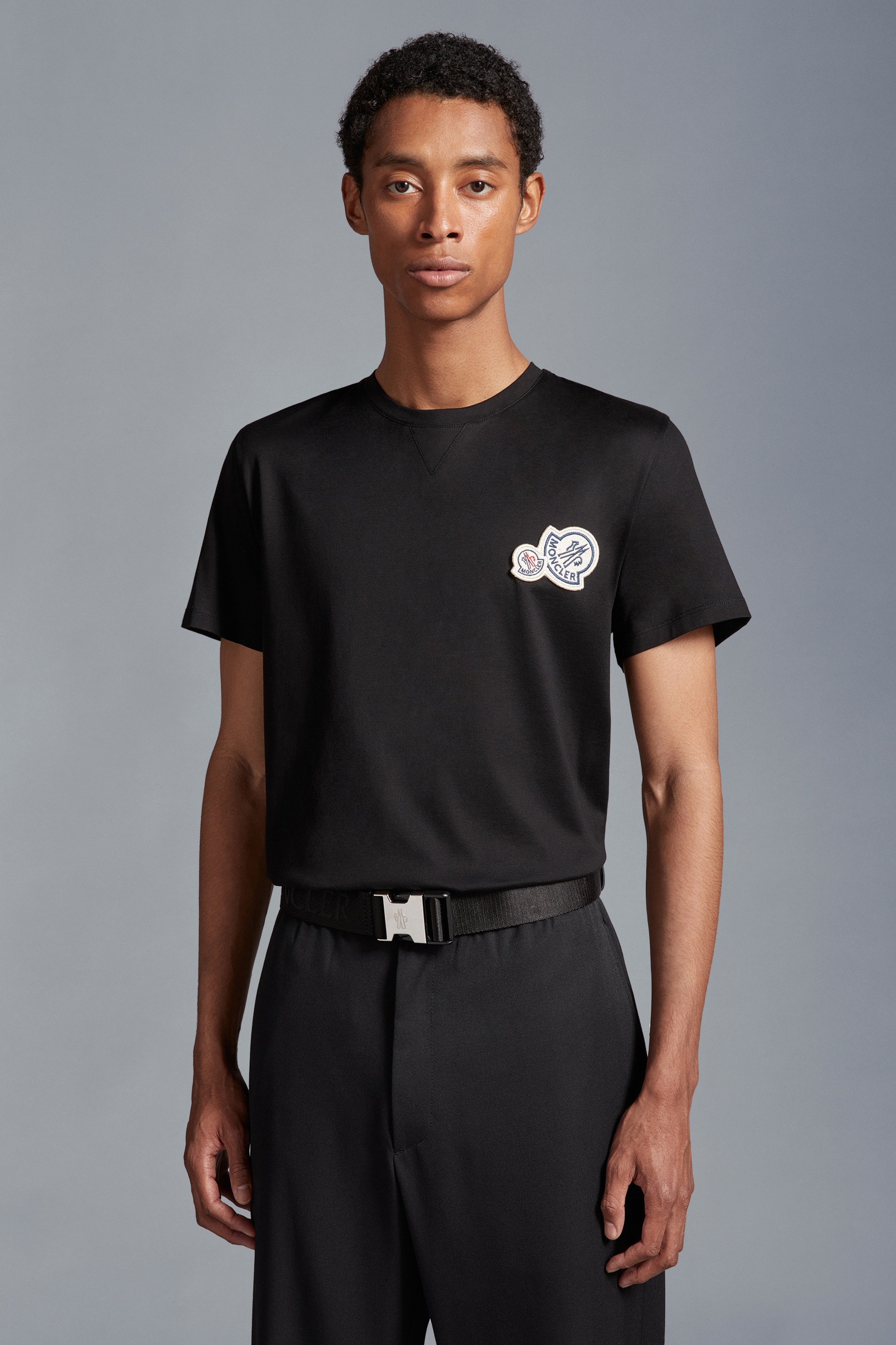 Moncler t shirt double logo shop