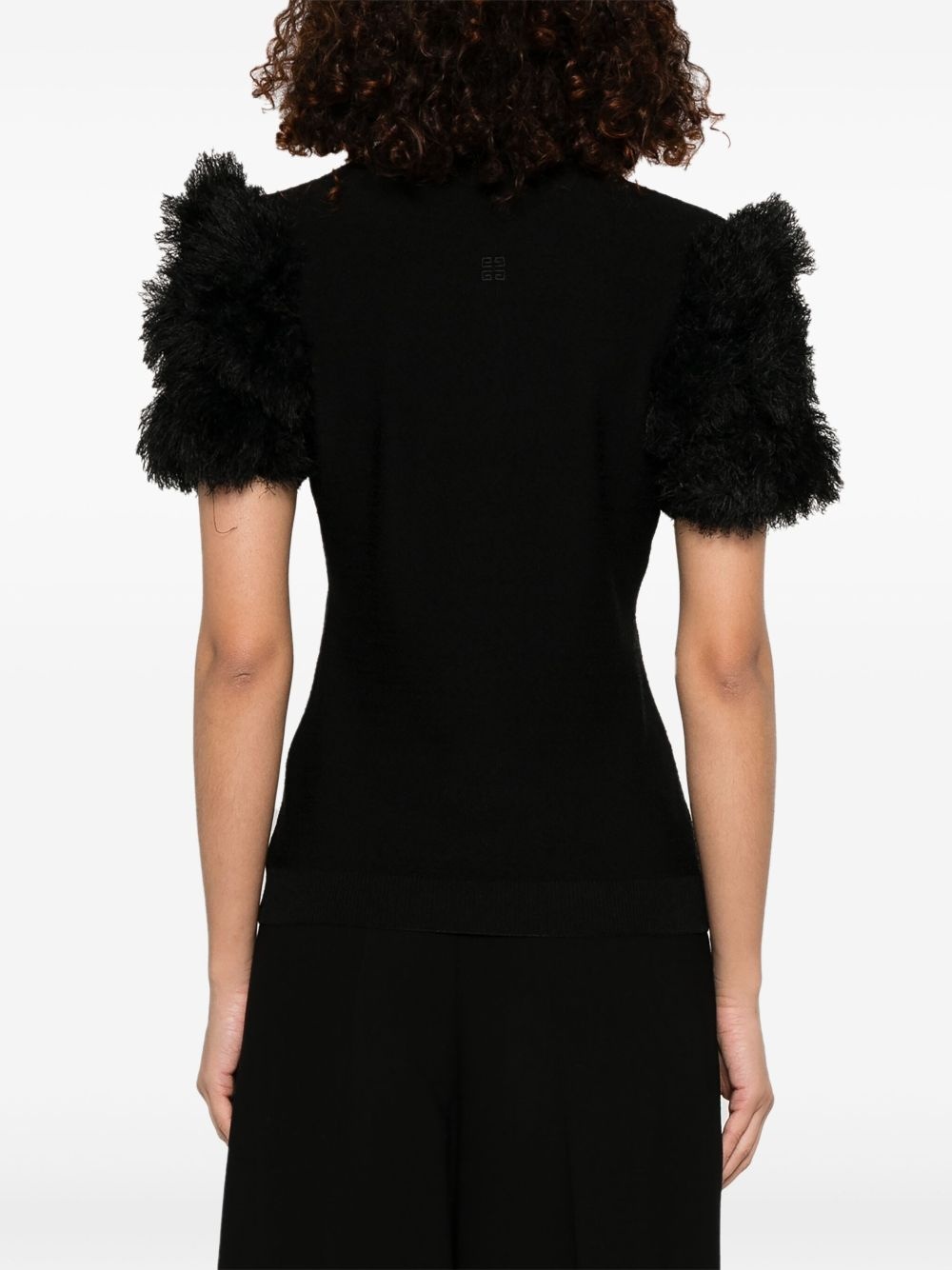 pompom-detail polo top - 4