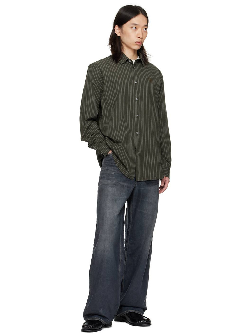 Acne Studios Khaki Striped Shirt outlook