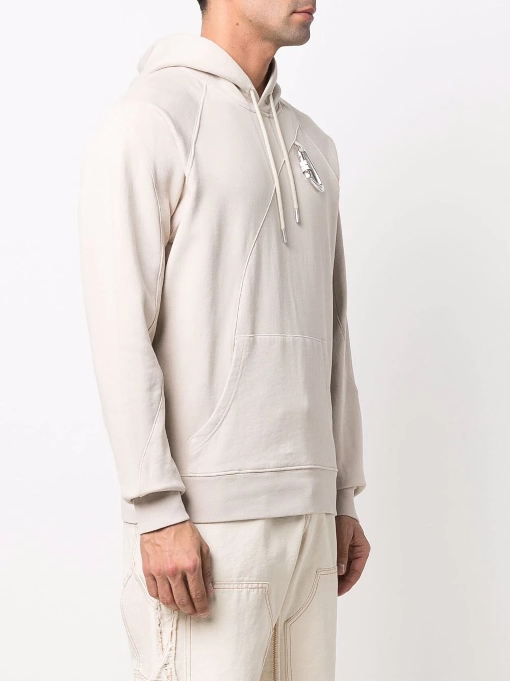 drawstring zipped hoodie - 3