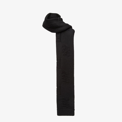 FENDI Black wool scarf outlook