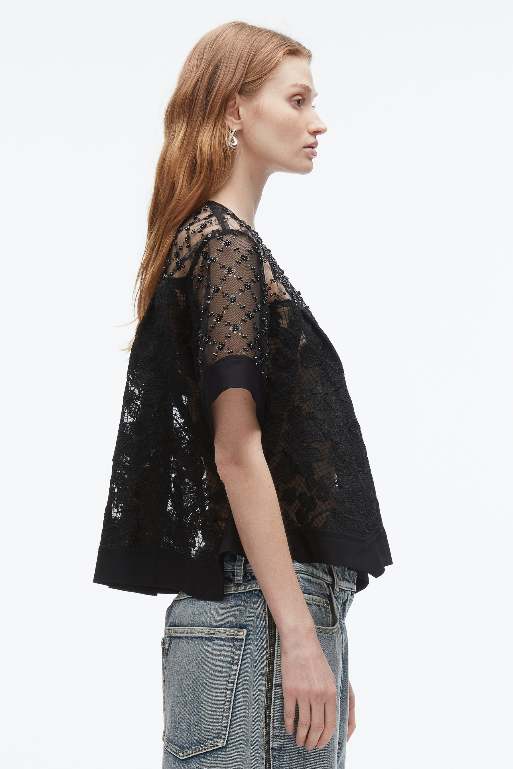 Corded Lace Organza Top - 4
