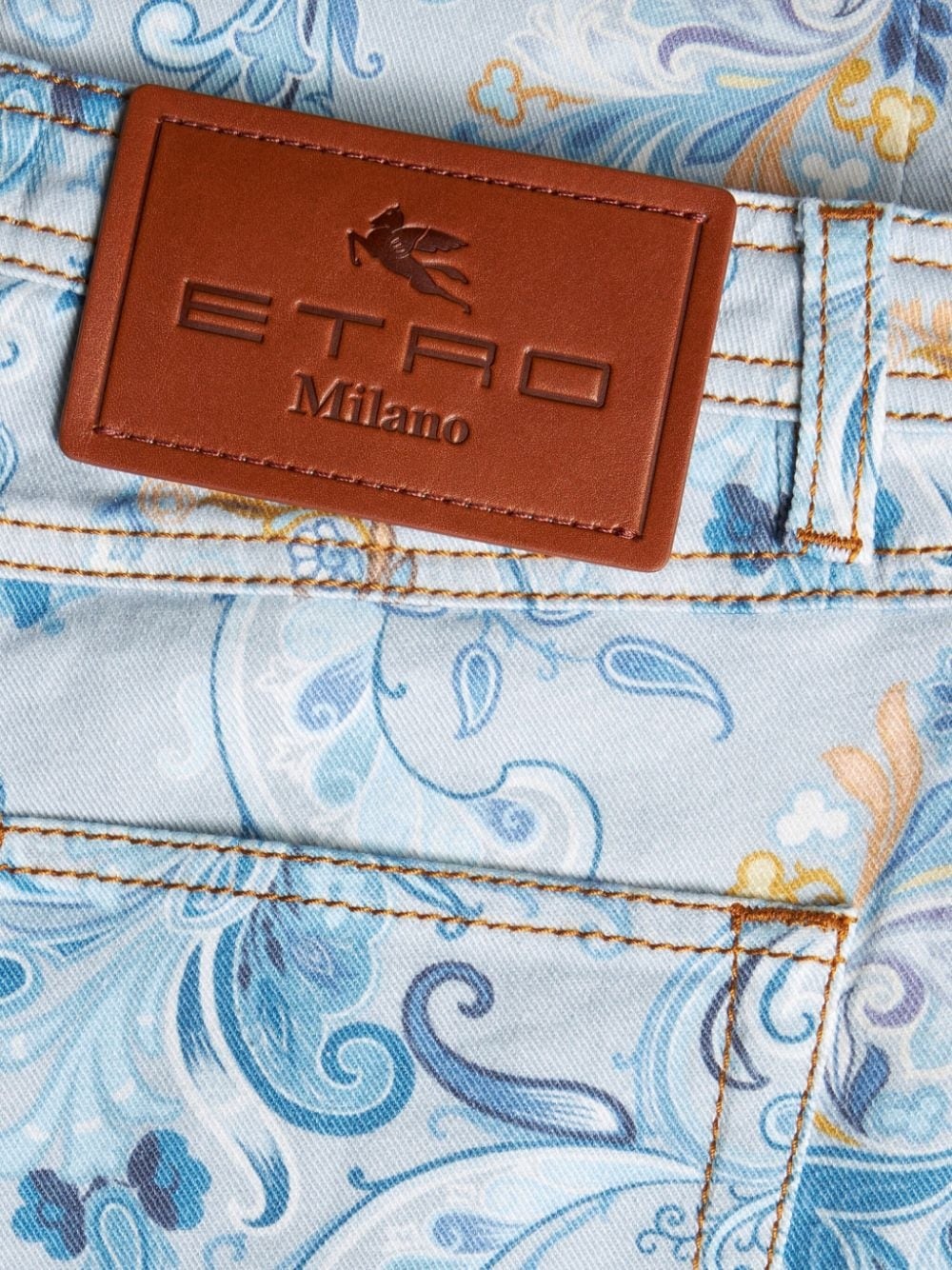 paisley-print jeans - 3