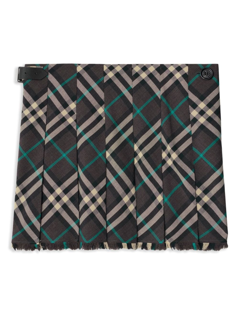 check-pattern mini skirt - 2