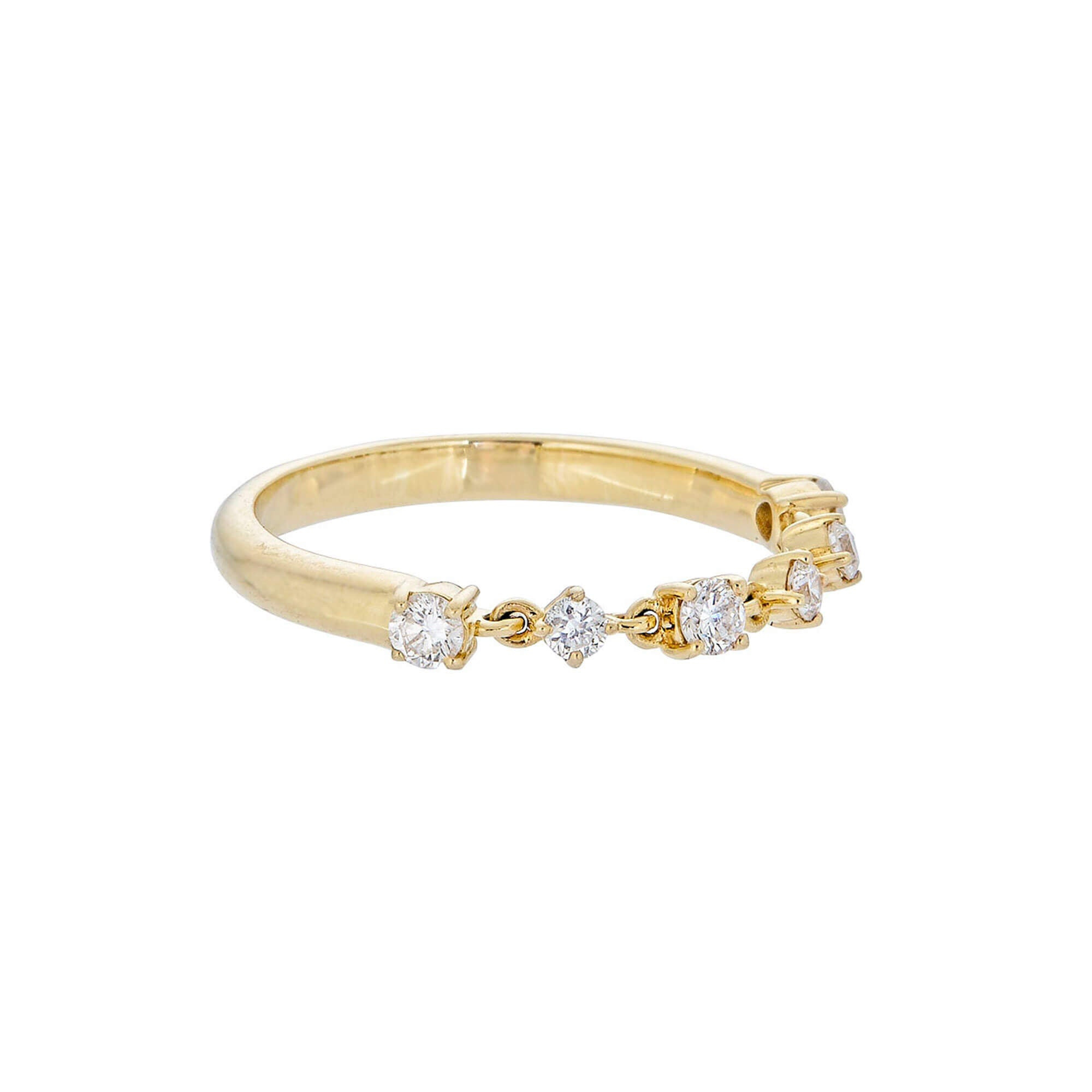 LAB-Created Diamond Chain Ring - 3