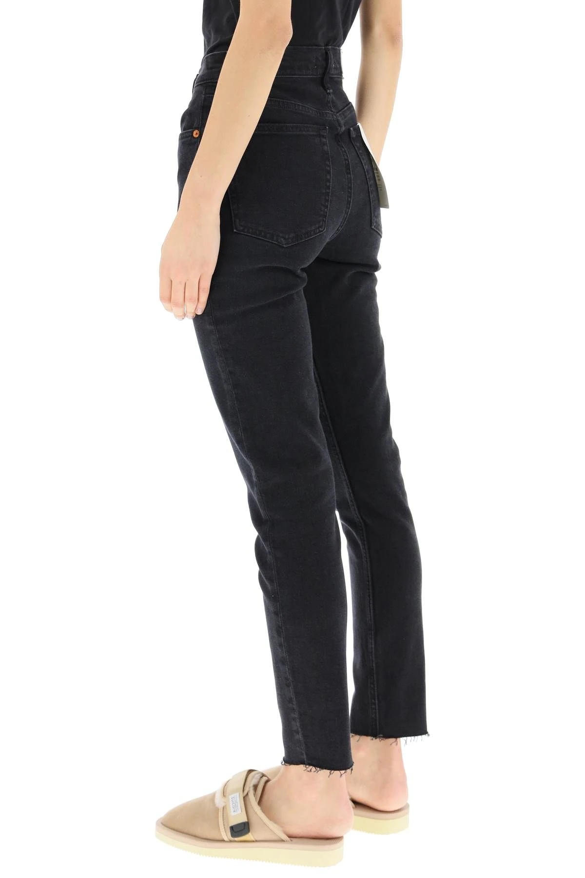 90S HIGH RISE ANKLE CROP JEANS - 4