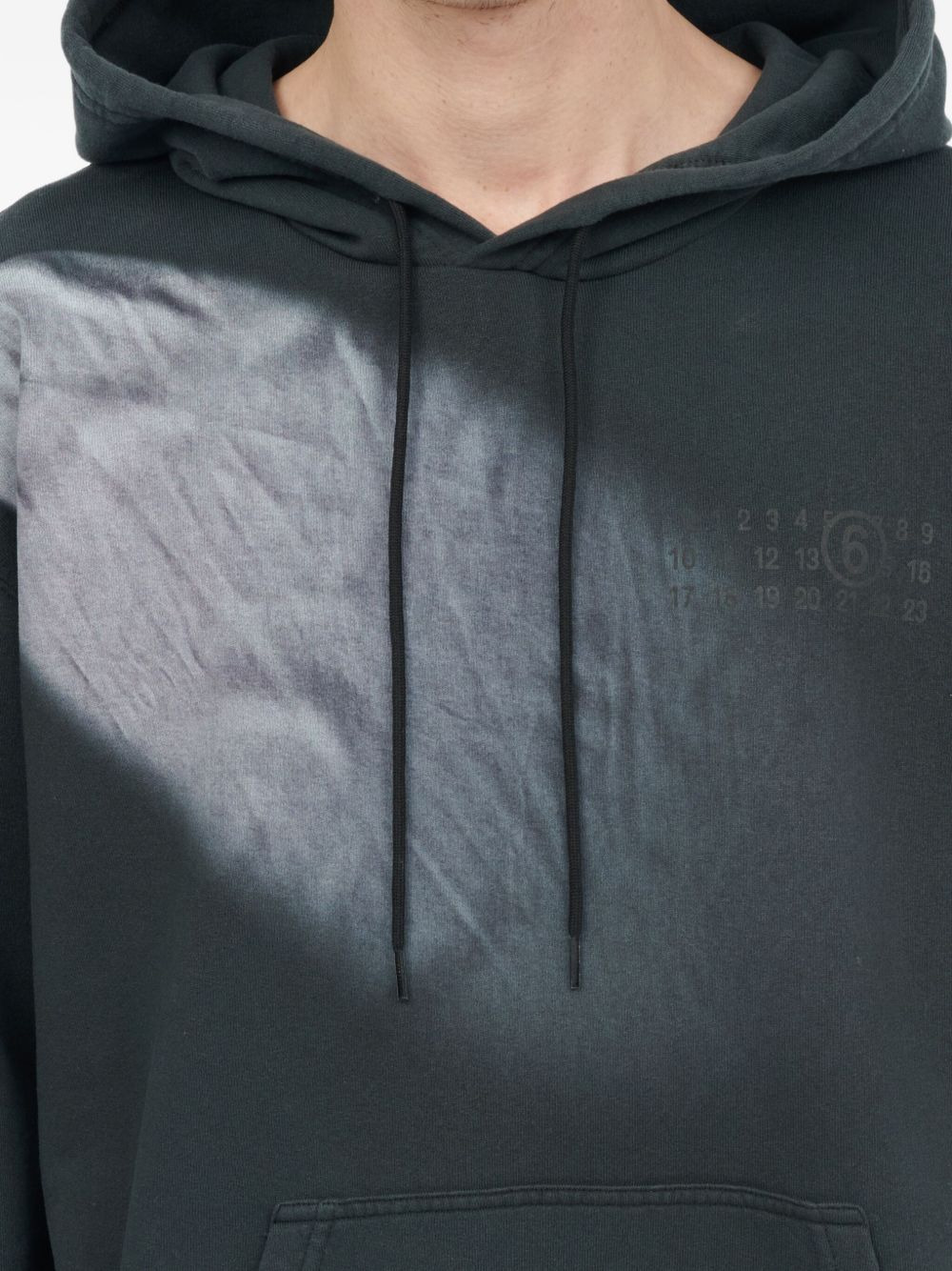 faded logo-embroidered hoodie - 6