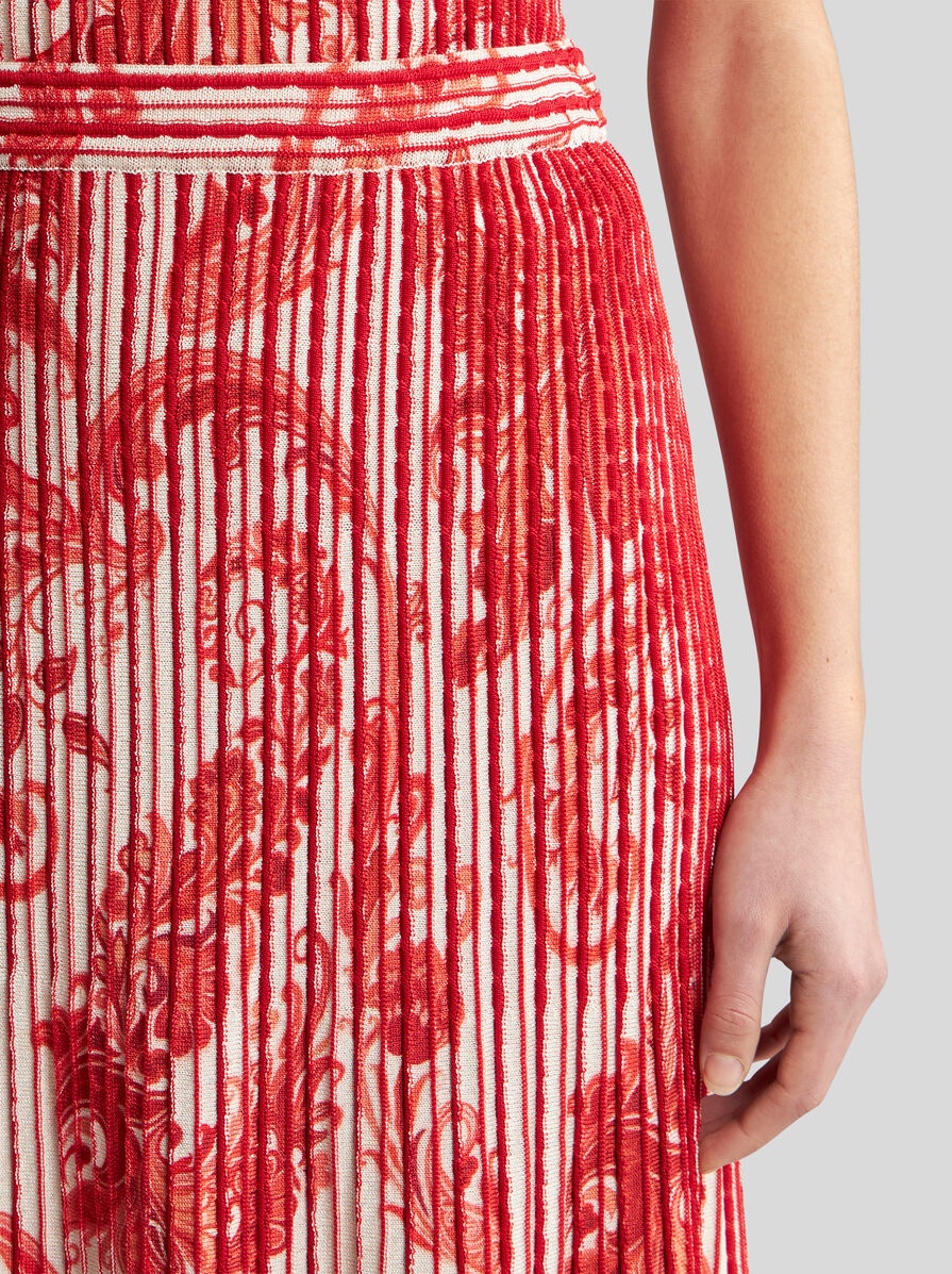 PRINTED KNIT MIDI SKIRT - 4