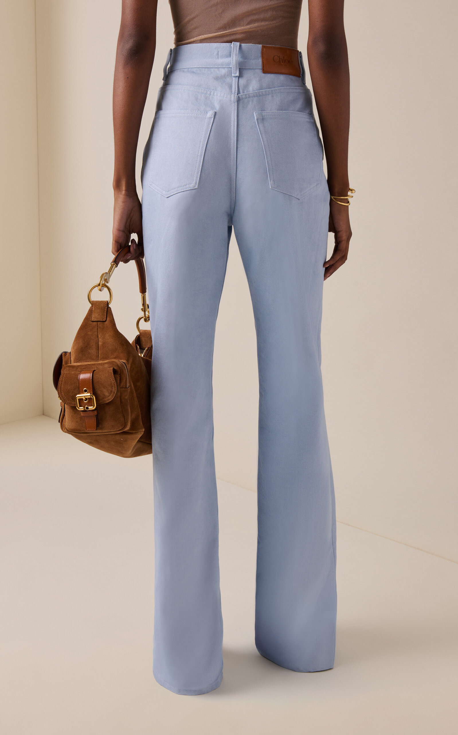 Rigid High-Rise Organic Denim Flared Jeans blue - 4