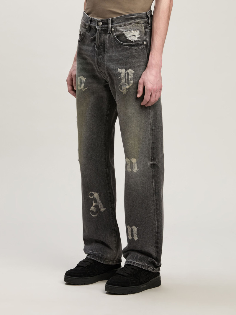 Logo Letters Jeans Loose Fit 4