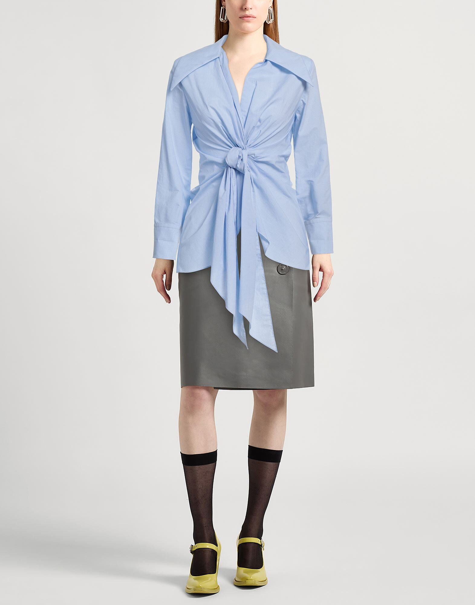 Sky blue Women's Checked Shirt - 2