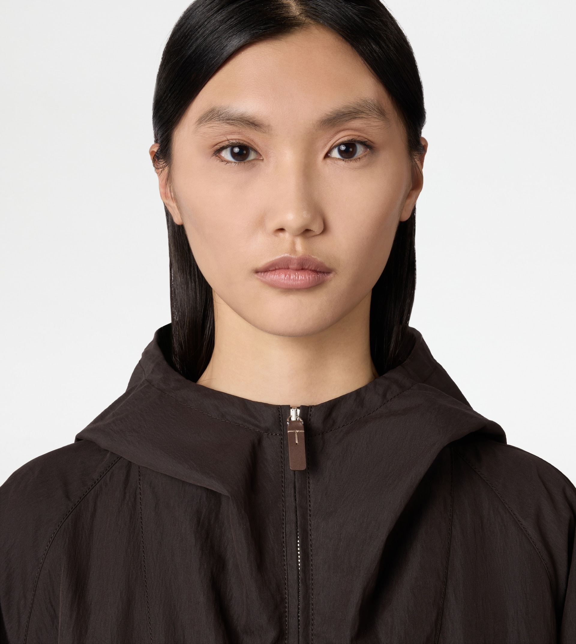 WINDBREAKER IN TECHNICAL COTTON - BROWN - 6