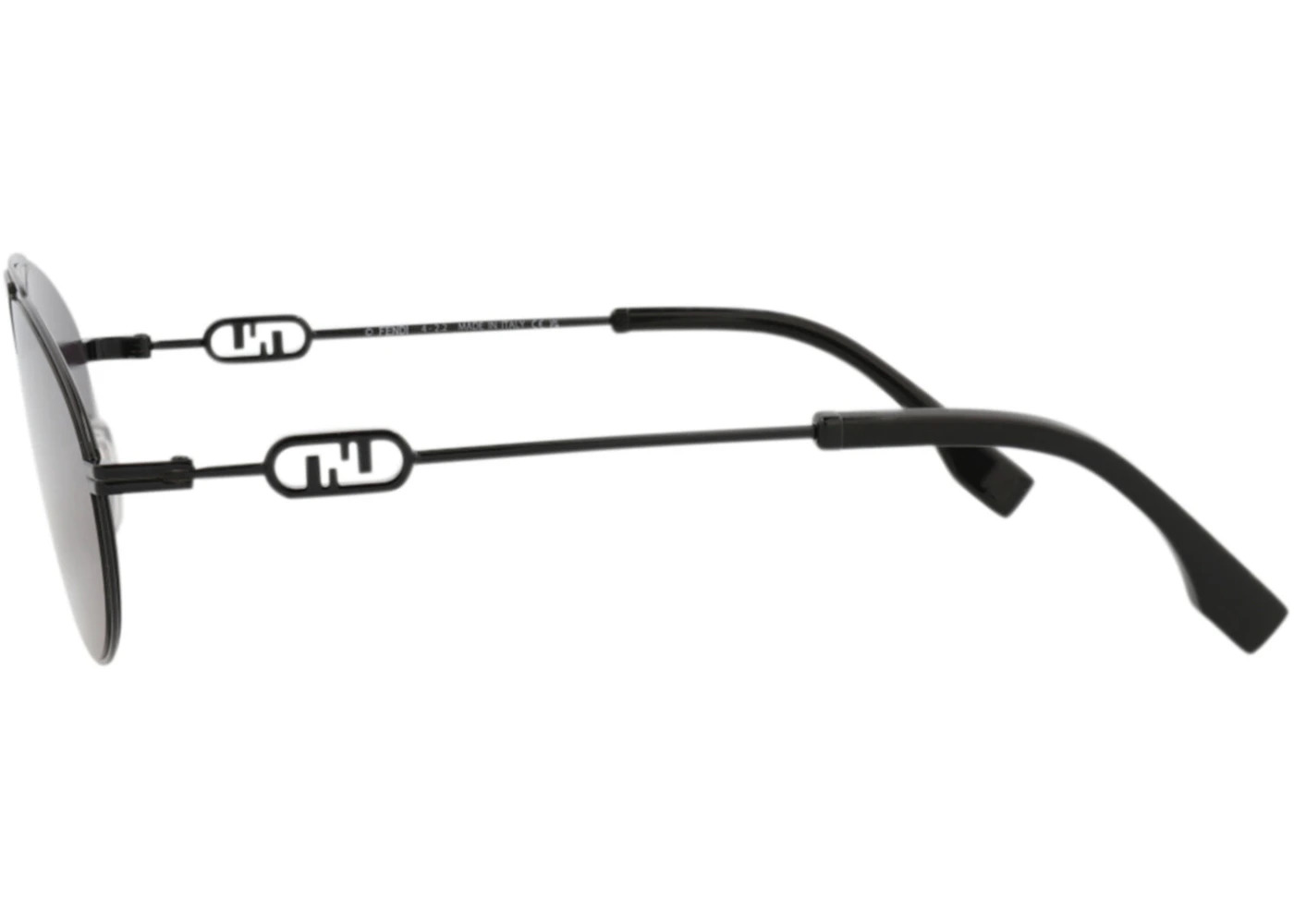 Fendi Aviator Sunglasses Black Black Smoke (FE40072U-Y-57-01A) - 3