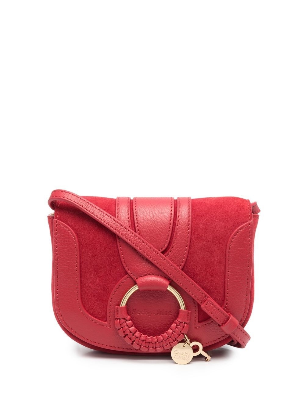 Hana ring-embellished crossbody bag - 1