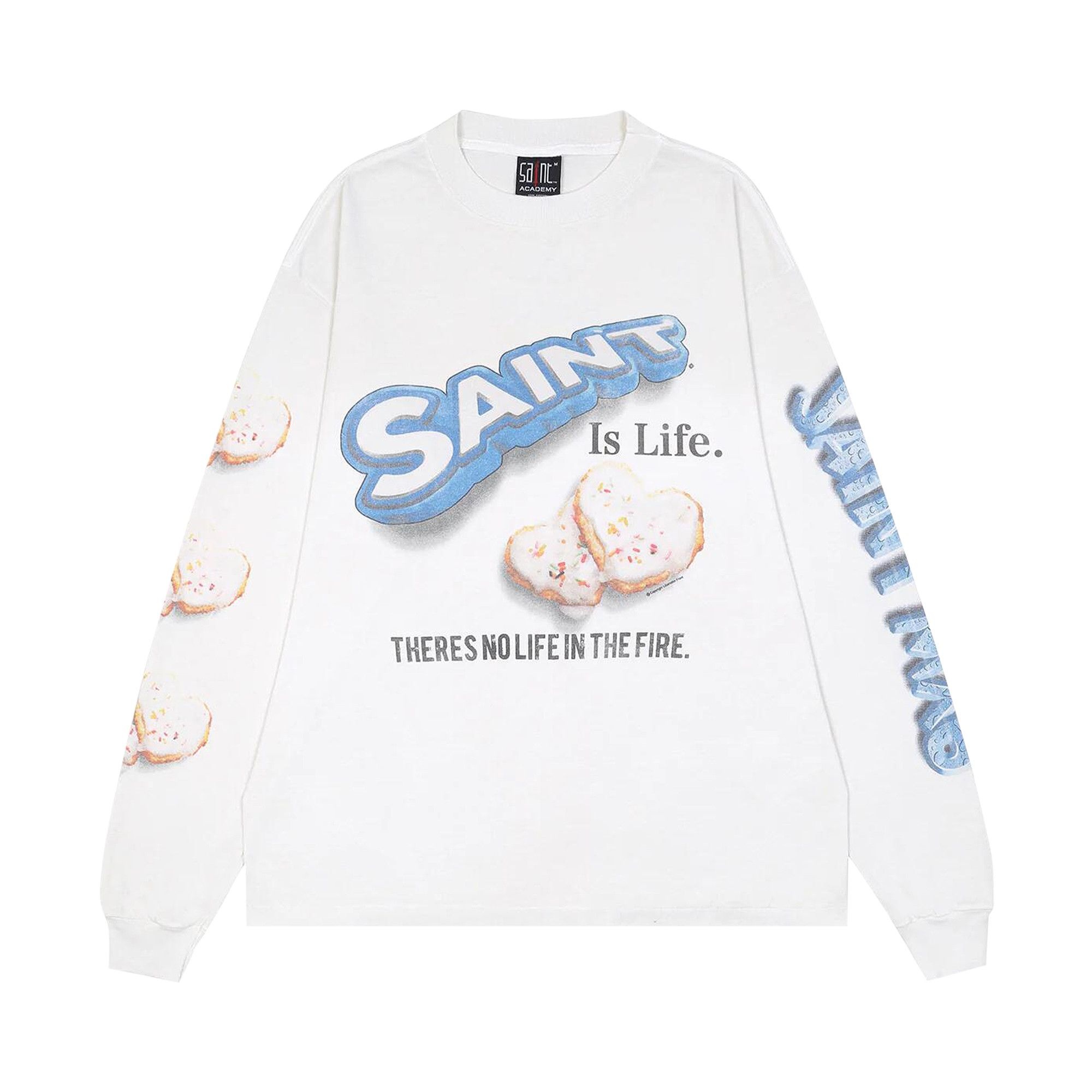 SAINT Mxxxxxx Heart Cake Long-Sleeve Tee 'White' - 1