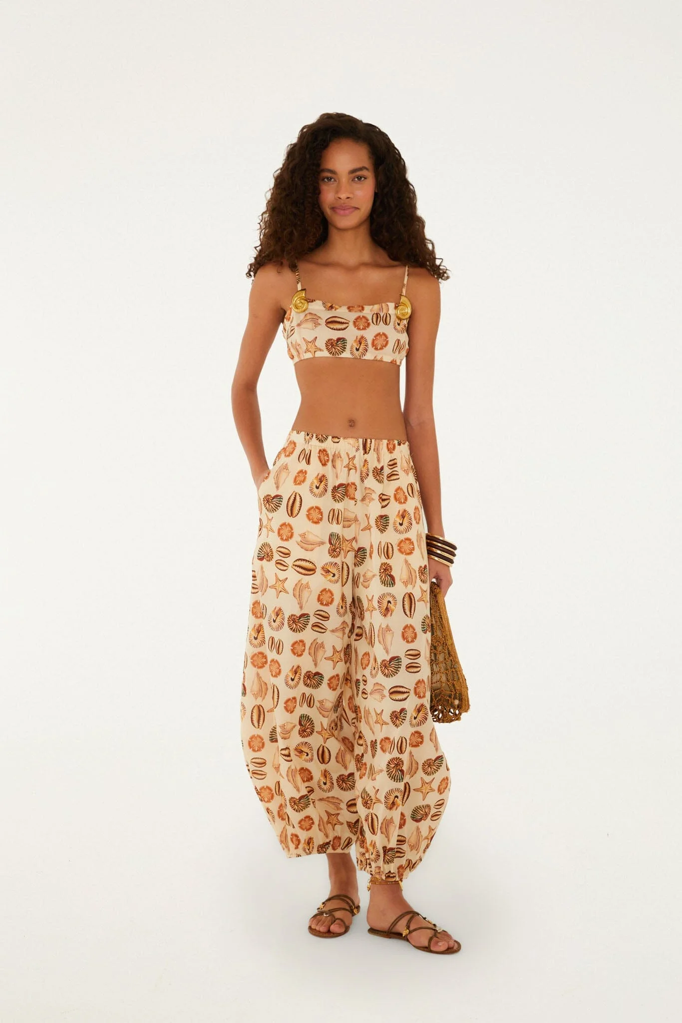 Sand Marine Shells Balloon Pants - 1