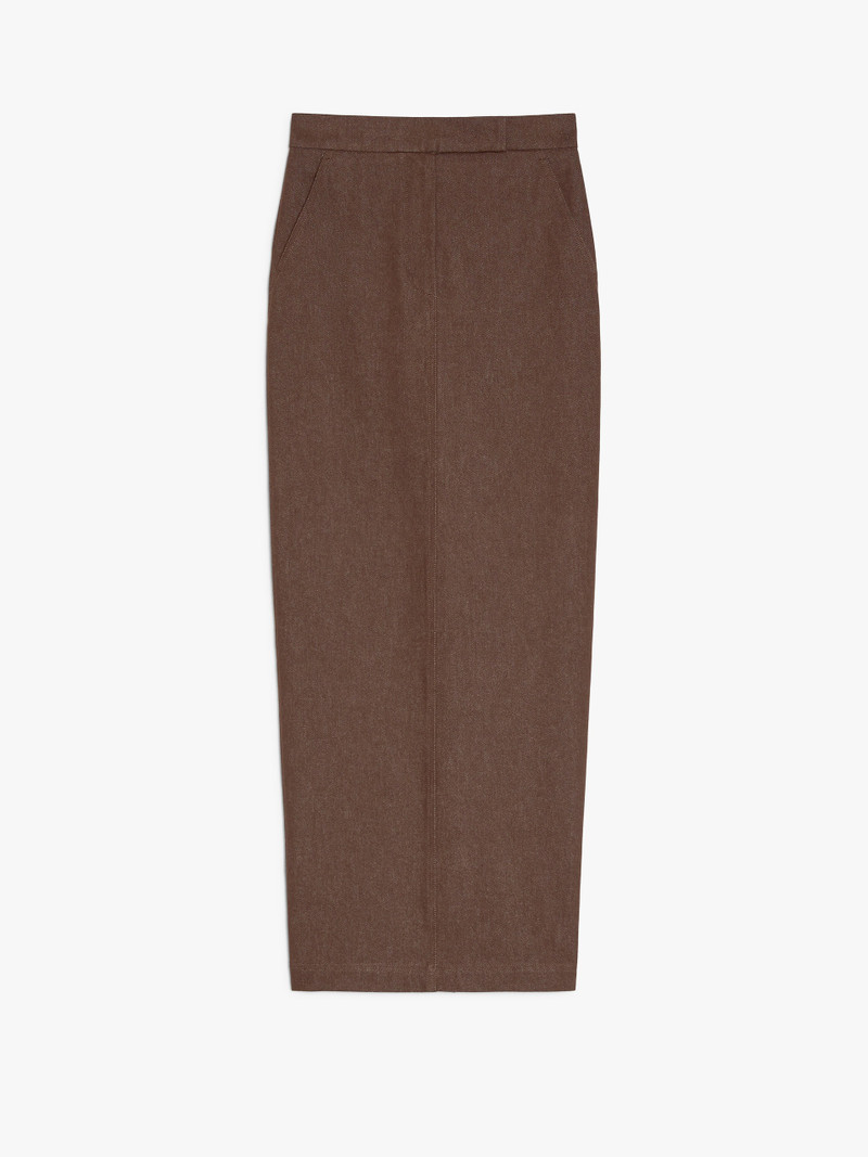 PIANOSA Denim-effect cotton skirt - 1