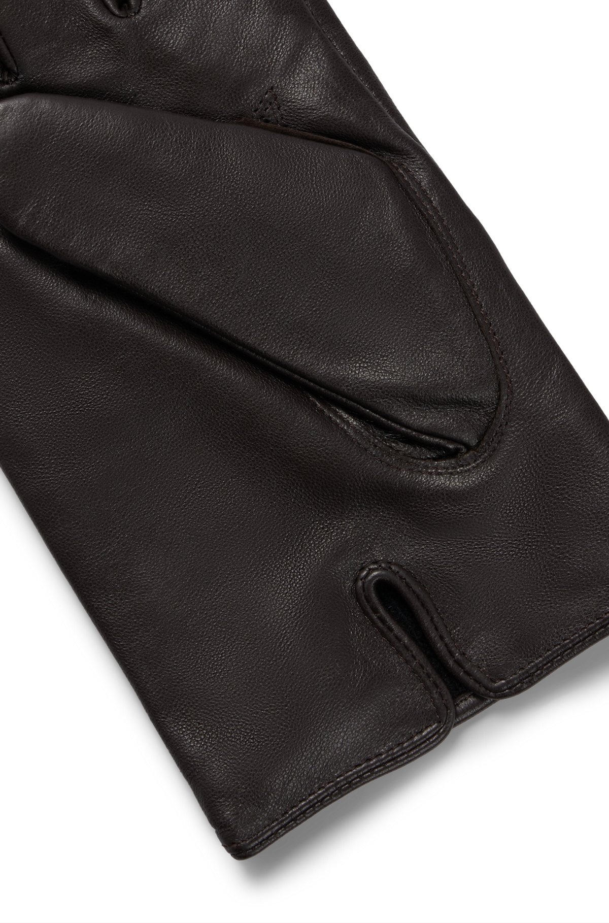 NAPPA-LEATHER GLOVES WITH METAL LOGO LETTERING - 3