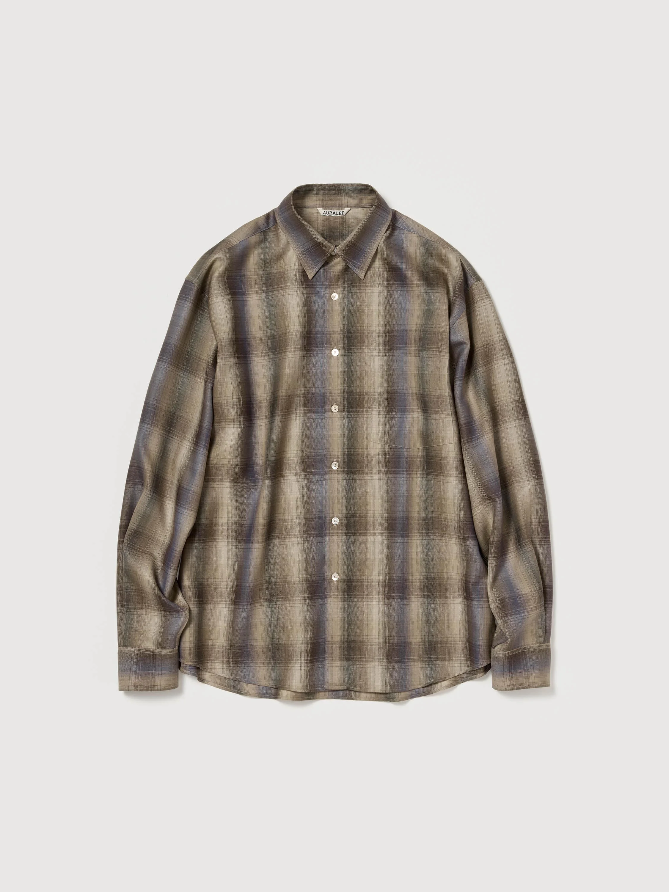 SUPER LIGHT WOOL CHECK SHIRT - 1