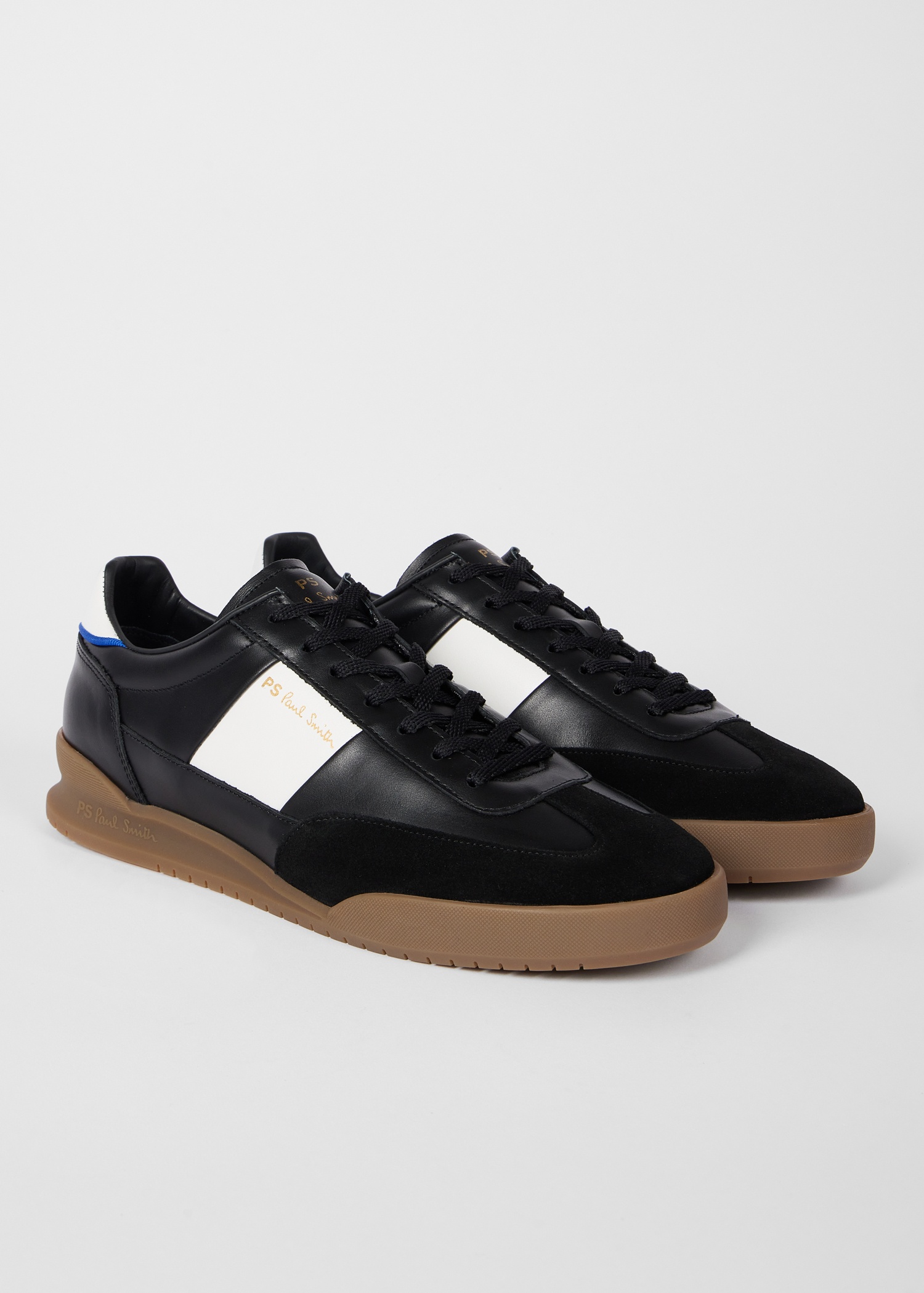 Black and White 'Dover' Panel Sneakers - 4