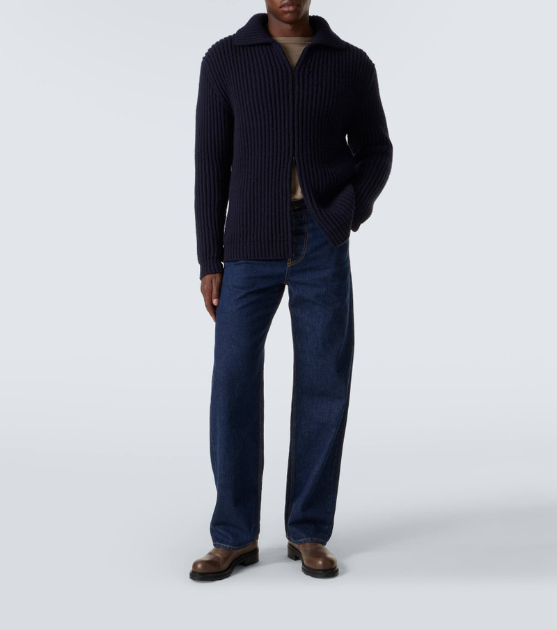 The Row Hornby cashmere zip-up cardigan outlook