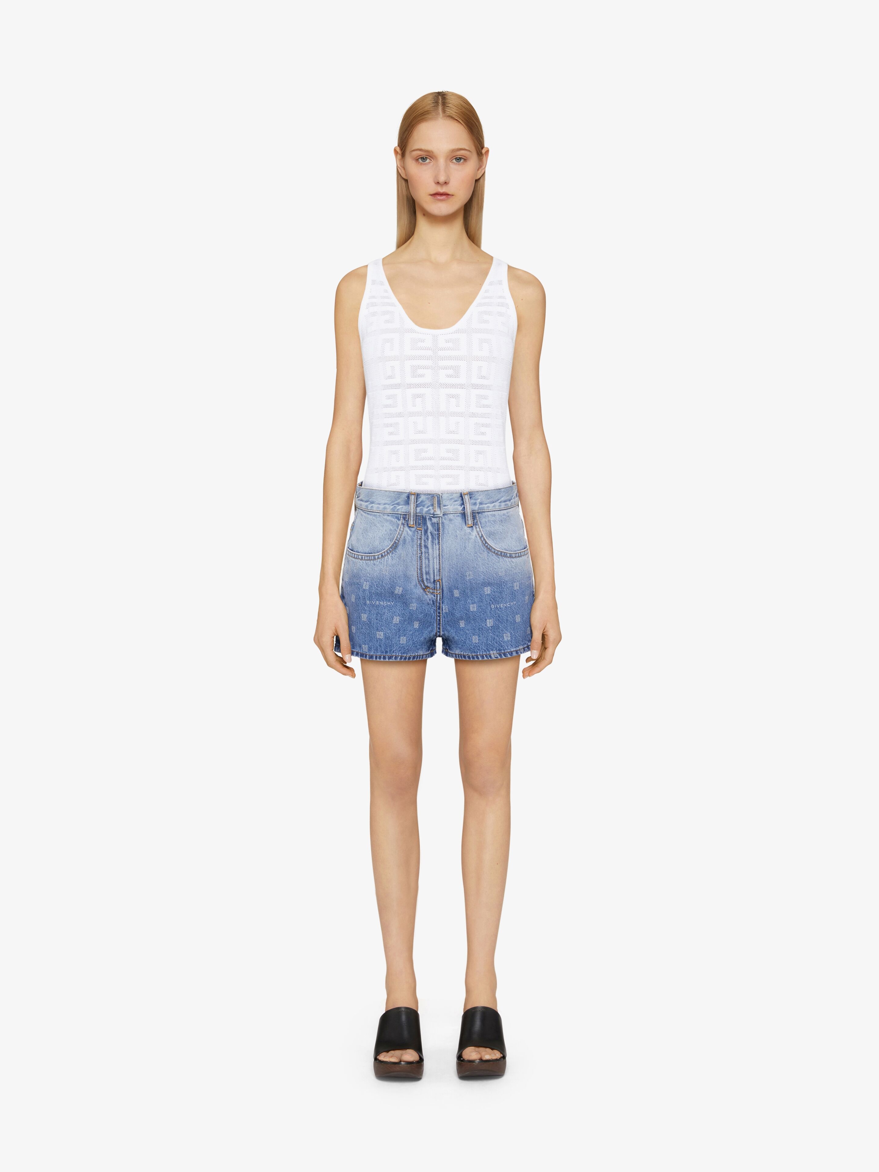 MINI SHORTS IN GIVENCHY 4G DENIM - 2