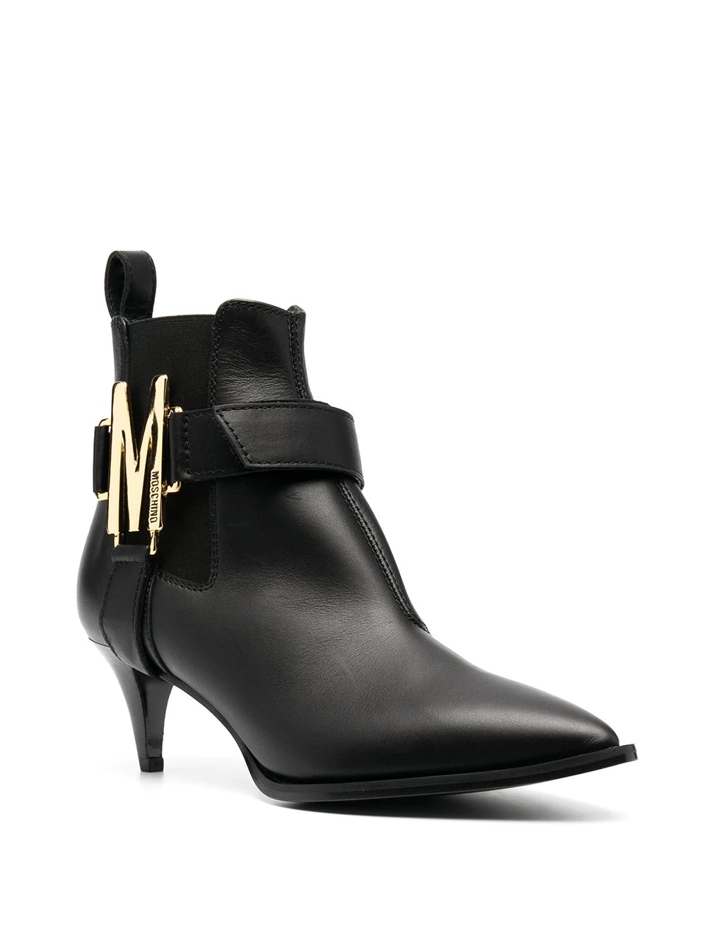 M plaque ankle boots - 2