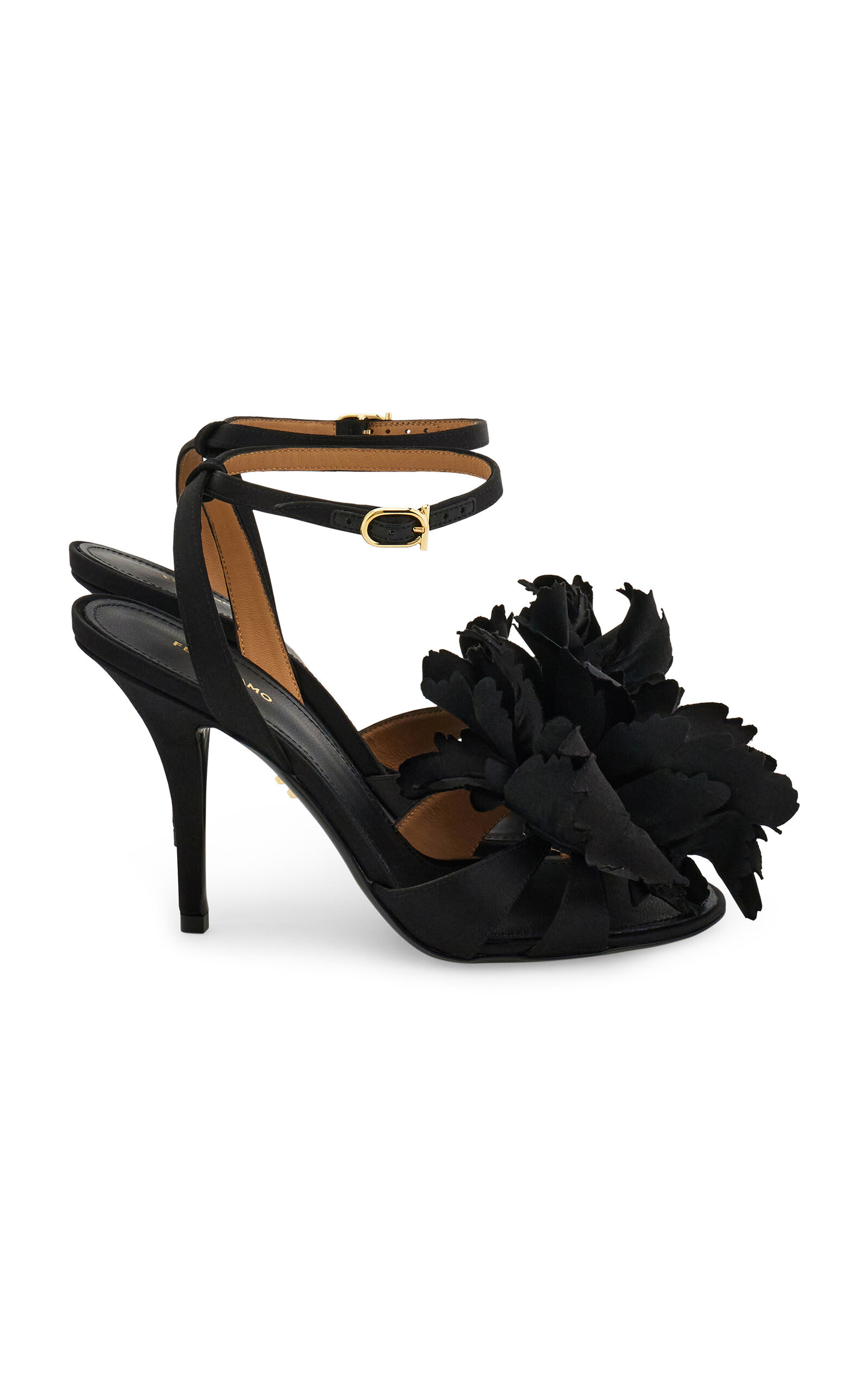 Ghilly Flower-Detailed Leather Sandals black - 5
