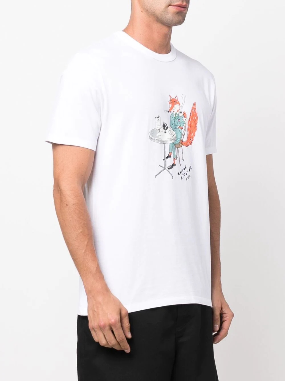 Oly Coffee Fox-print short-sleeve T-shirt - 3