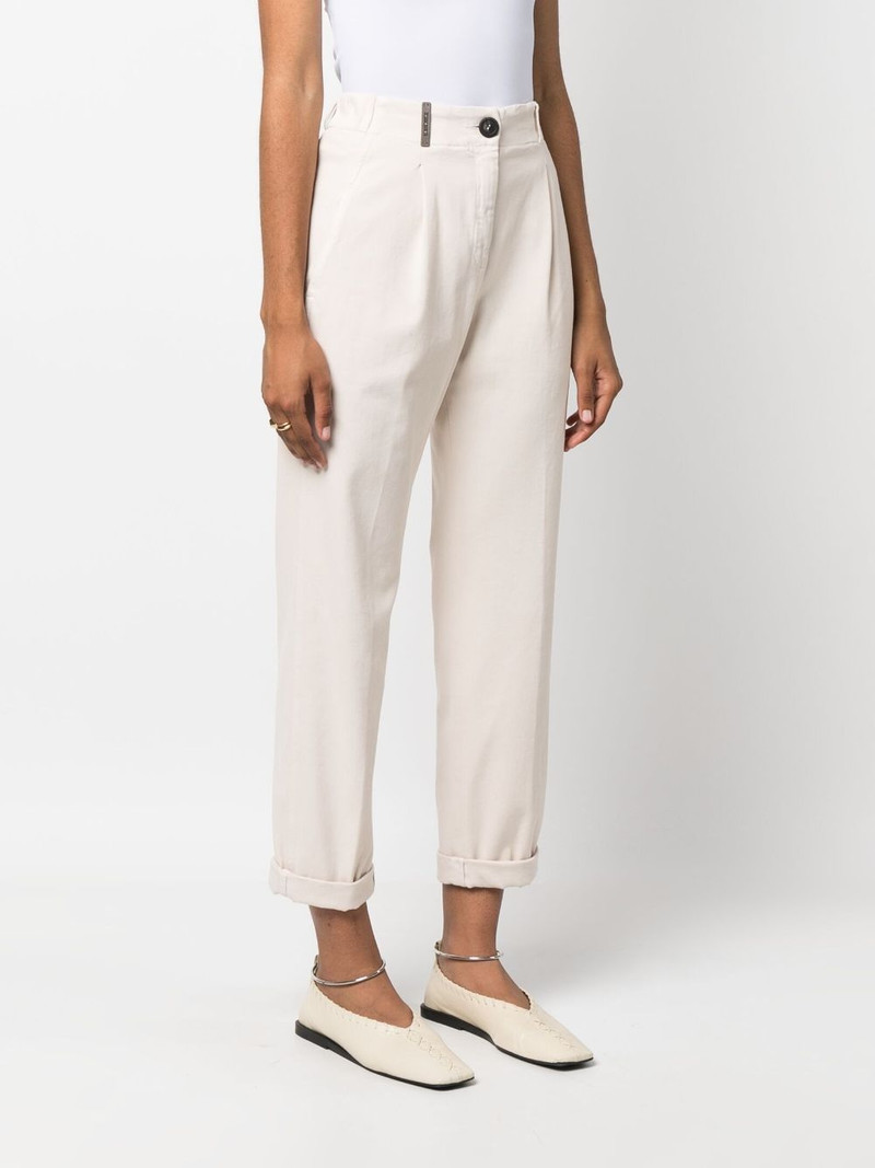 slim-cut tapered-leg trousers 3